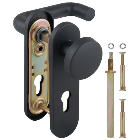 Ручка дверная Fuaro DH-043P-KNOB NE ЧЕРНАЯ, НЕЙЛОН, квадрат 9x90 мм