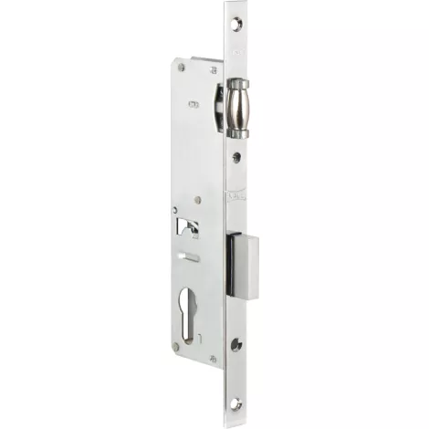 Корпус узкопрофильного замка с роликовой защелкой Kale kilit 155 (35 mm) w/b (никель)