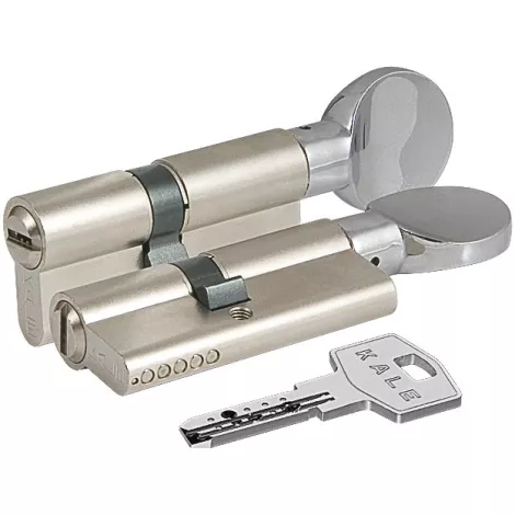 Цилиндровый механизм с вертушкой 164 KTB SM/80 (35+10+35) mm никель 5 кл.