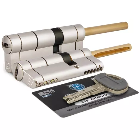 Цилиндровый механизм Mottura под вертушку (дл. шток) C55P413101C5 (72 мм/36+10+26), МАТ.НИКЕЛЬ