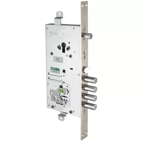 Замок врезной Mottura двухсистемный 54.J939M My Key S левый, перекод. с торца, кл. 40 мм, без накл.