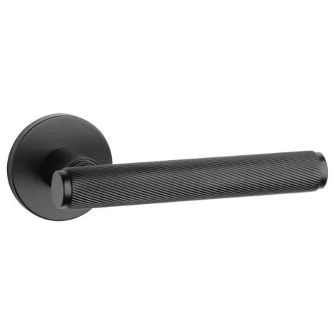 Дверная ручка на круглом основании APRILE KERRIA R BLACK черный