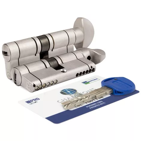 Цилиндровый механизм Mottura с вертушкой CP4F363601R (72 мм/31+10+31) МАТ.НИКЕЛЬ