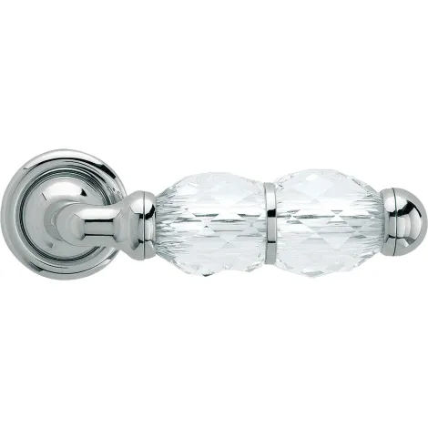 Дверная ручка на круглом основании Linea Cali CRYSTAL 830/103 CR хром глянцевый/хрусталь SWAROVSKI