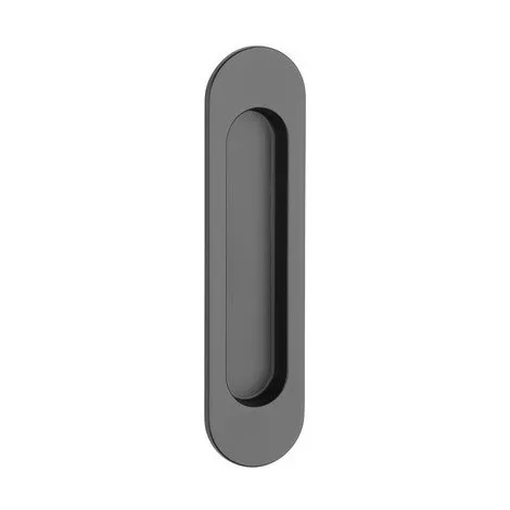 Ручка для раздвижных дверей на овальном основании APRILE 7040 BLACK черный