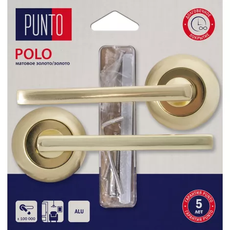 Ручка раздельная Punto LM/A R.TL54.POLO/HD SG/GP-4 матовое золото/золото