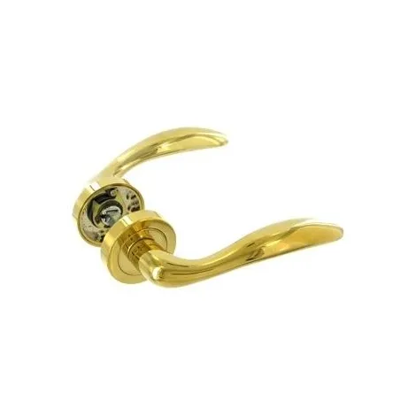 Дверная ручка на круглом основании Frascio Inoxbrass Laguna 300/50 золото,покрытие \"Иноксбрас\"