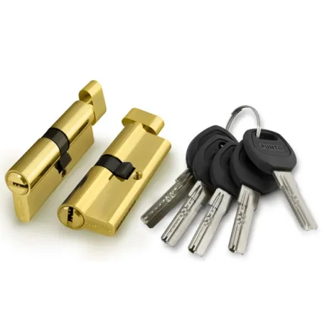 Цилиндровый механизм Punto (A202/60) A2002Knob60(25+10+25) с вертушкой PB латунь