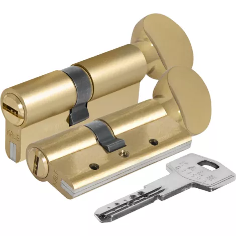 Цилиндровый механизм с вертушкой 164 D BME/90 (40+10+40) mm латунь 5 кл. Блистер