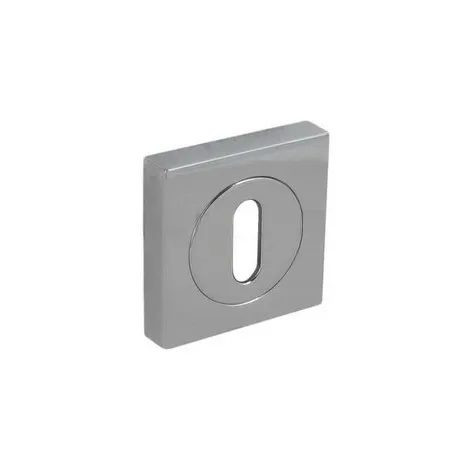 Накладка под ключ Буратино на квадратной розетке Sicma KEY CL полированный хром (пластиковая основа 45x45мм)