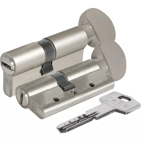Цилиндровый механизм с вертушкой 164 SM/81 (26+10+45) mm никель 5 кл.