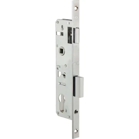 Корпус узкопрофильного замка с защёлкой  Kale kilit 153/P (30 mm) w/b (хром)