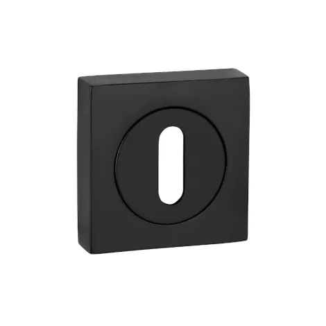 Накладка под ключ Буратино на квадратной розетке KEY Si NO чёрный (45x45мм)