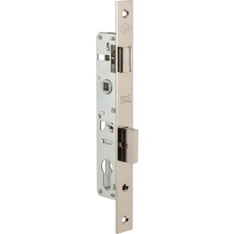 Корпус узкопрофильного замка с защелкой Kale Kilit 153 (20 mm) w/b (никель)