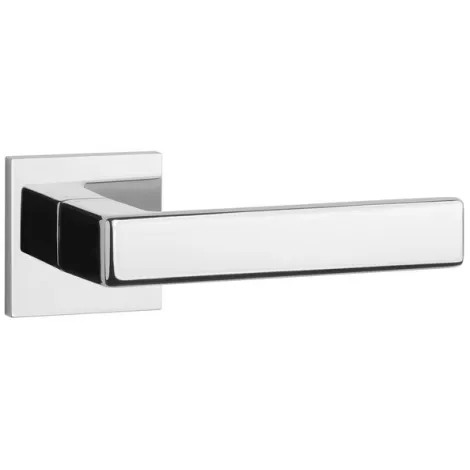 Дверная ручка на квадратном основании Stile Miia Q SLIMM 7mm полированный хром