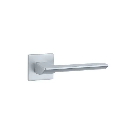Дверная ручка на квадратном основании Stile Bira Q SLIMM 7mm хром матовый