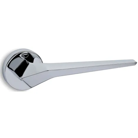 Дверная ручка на круглом основании CONVEX (Греция) 2405-хром