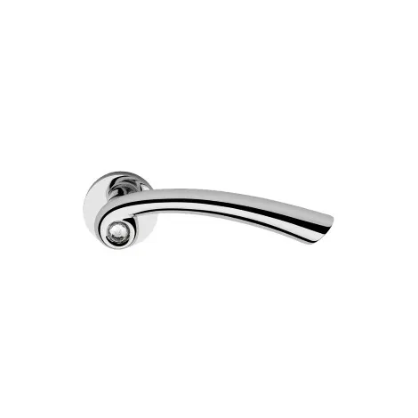 Дверная ручка на круглом основании Linea Cali NAU crystal 1549/023 CR хром глянцевый/хрусталь SWAROVSKI