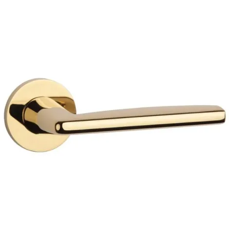 Дверная ручка на круглом основании APRILE LUNA R 7S GOLD PVD золото