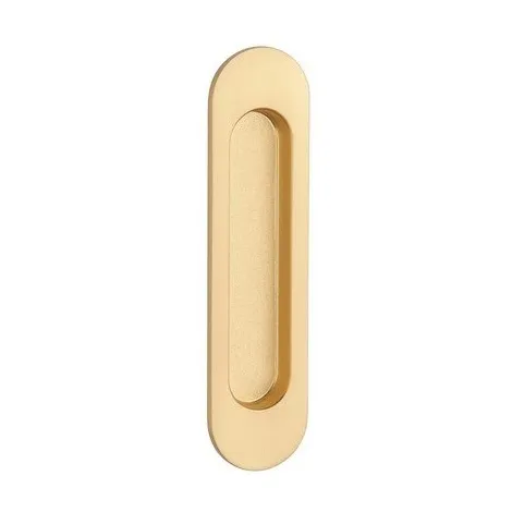 Ручка для раздвижных дверей на овальном основании APRILE 7040 GOLD SATIN матовое золото