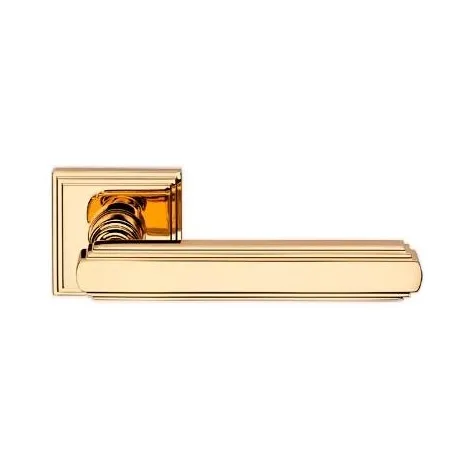 Дверная ручка на квадратном основании Linea Cali GLAMOR 1555/016 OZ золото глянцевое