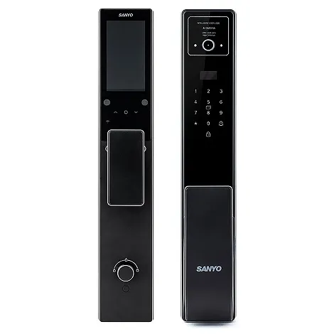 Электронный замок Sanyo D200 Tuya DM70 с WiFi, с видеодомофоном, черный