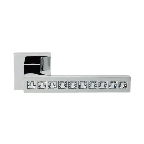 Дверная ручка на круглом основании Linea Cali REFLEX 1215/019 CR хром глянцевый/хрусталь SWAROVSKI