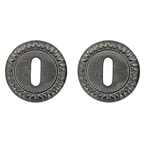 Накладка под ключ Буратино на нижней круглой розетке д.51 мм Sicma KEY PS/Rinascimento античное серебро