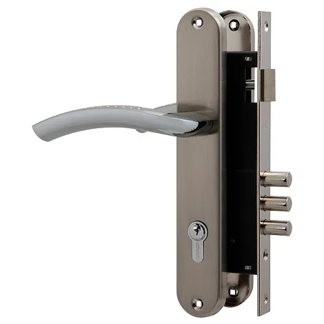 Замок цилиндровый с в комплекте с ручкой Fuaro LOCKSET.9013 (SET F9011) SN/CP матовый никель/хром