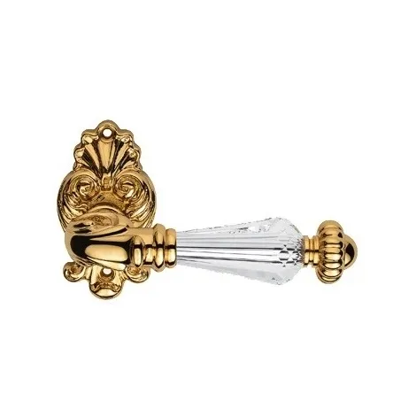 Дверная ручка на круглом основании Linea Cali NINFA 1542/015 OZ золото глянцевое/хрусталь SWAROVSKI