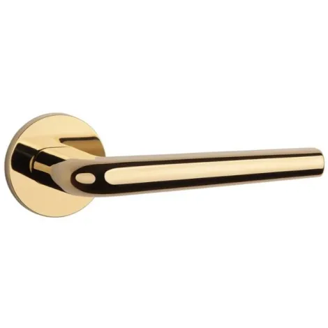 Дверная ручка на круглом основании APRILE FUNKIA R 7S GOLD PVD золото