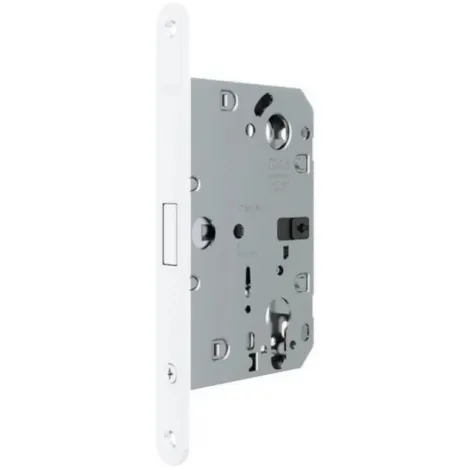 Корпус врезного замка под цилиндр без отв. пл. AGB POLARIS WAVE B06133.50.FM белый
