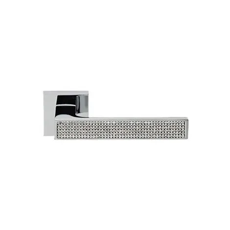 Дверная ручка на квадратном основании Linea Cali ZEN 1157/019 CR хром глянцевый/хрусталь SWAROVSKI