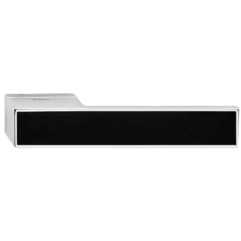 Дверная ручка на прямоугольном основании Linea Cali LOFT BLACK WOOD 435/006 CS хром матовый