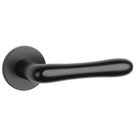 Дверная ручка на круглом основании APRILE CYNIA R 7S BLACK черный