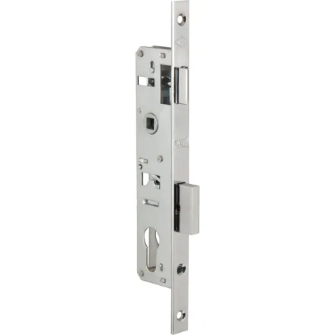 Корпус узкопрофильного замка с защёлкой  Kale kilit 153/P (20 mm) w/b (хром)