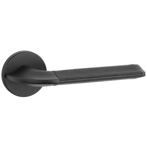 Дверная ручка на круглом основании Aprile Detasia R 7S BK черный