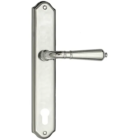 Дверная ручка Venezia \"VIGNOLE\" CYL на планке PL02 полированный хром