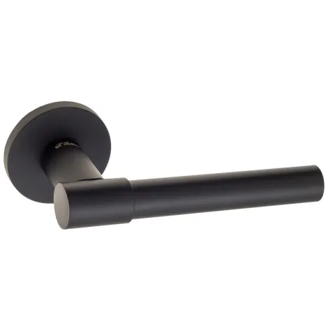 Дверная ручка на круглом основании Fratelli Cattini \"UNA\" 7FS-NM матовый черный