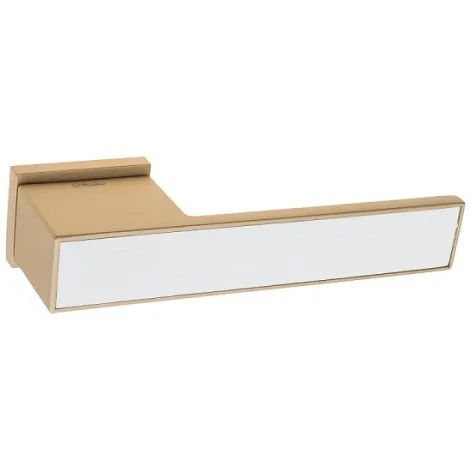 Дверная ручка на прямоугольном основании Fratelli Cattini \"COSMO NATURA RIVA\" 6-KD золото крайола