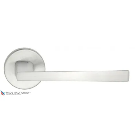 Дверная ручка на круглом основании Fratelli Cattini \"UNICA\" 7-CS матовый хром