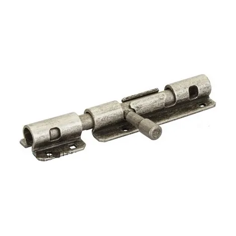 263FA15 Задвижка дверная, с отверствием для навесного замка ALDEGHI 150мм античное серебро