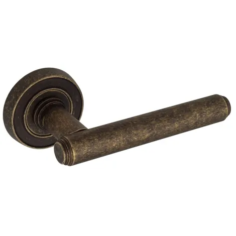 Дверная ручка на круглом основании Venezia \"EXA\" D6 античная бронза