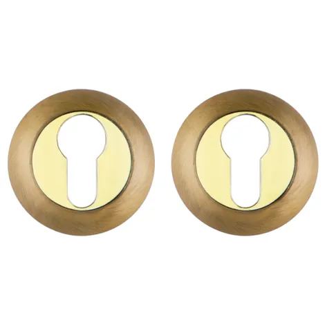 Накладка под цилиндр на круглом основании Fuaro ET.R.RM54 (ET RM) AB/GP-7 бронза/золото