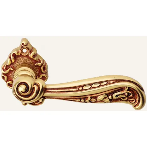 Дверная ручка на круглом основании Linea CaliNATURE 1320/018 OF золото французское