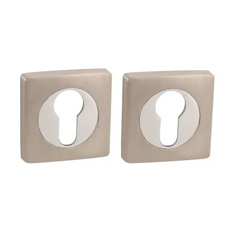 Накладка под цилиндр на квадратном основании Punto ET.K.ZQ51 (ET ZQ) SN/CP-3 матовый никель/хром