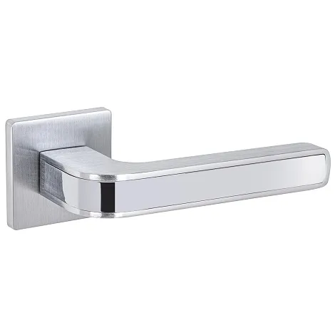 Дверная ручка на квадратном основании Fuaro K.SL52.NEO (NEO SL) SSC/CP-16 сатинированный хром/хром