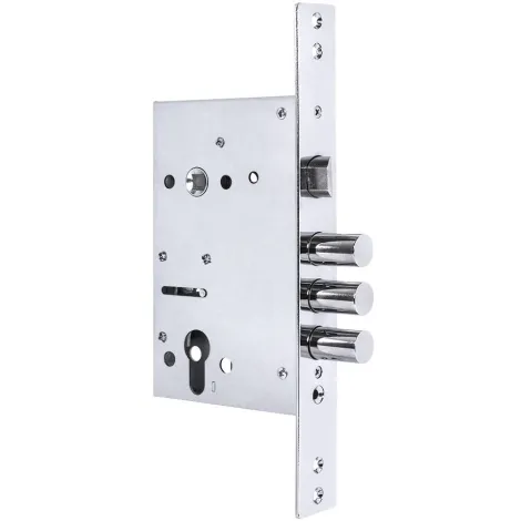 Корпус Punto врезного замка c защёлкой MDV30C-816 CP (V30/C) CP хром тех.уп.