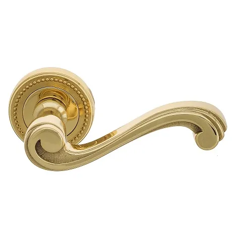 Дверная ручка на круглом основании Venezia \"VIVALDI\" D3 полированная латунь