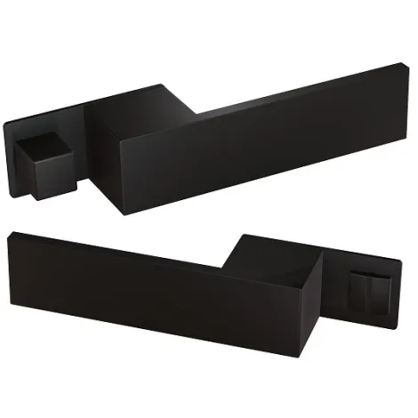 Дверная ручка на прямоугольном основании Fratelli Cattini \"NM-368\" 4-NM матовый черный